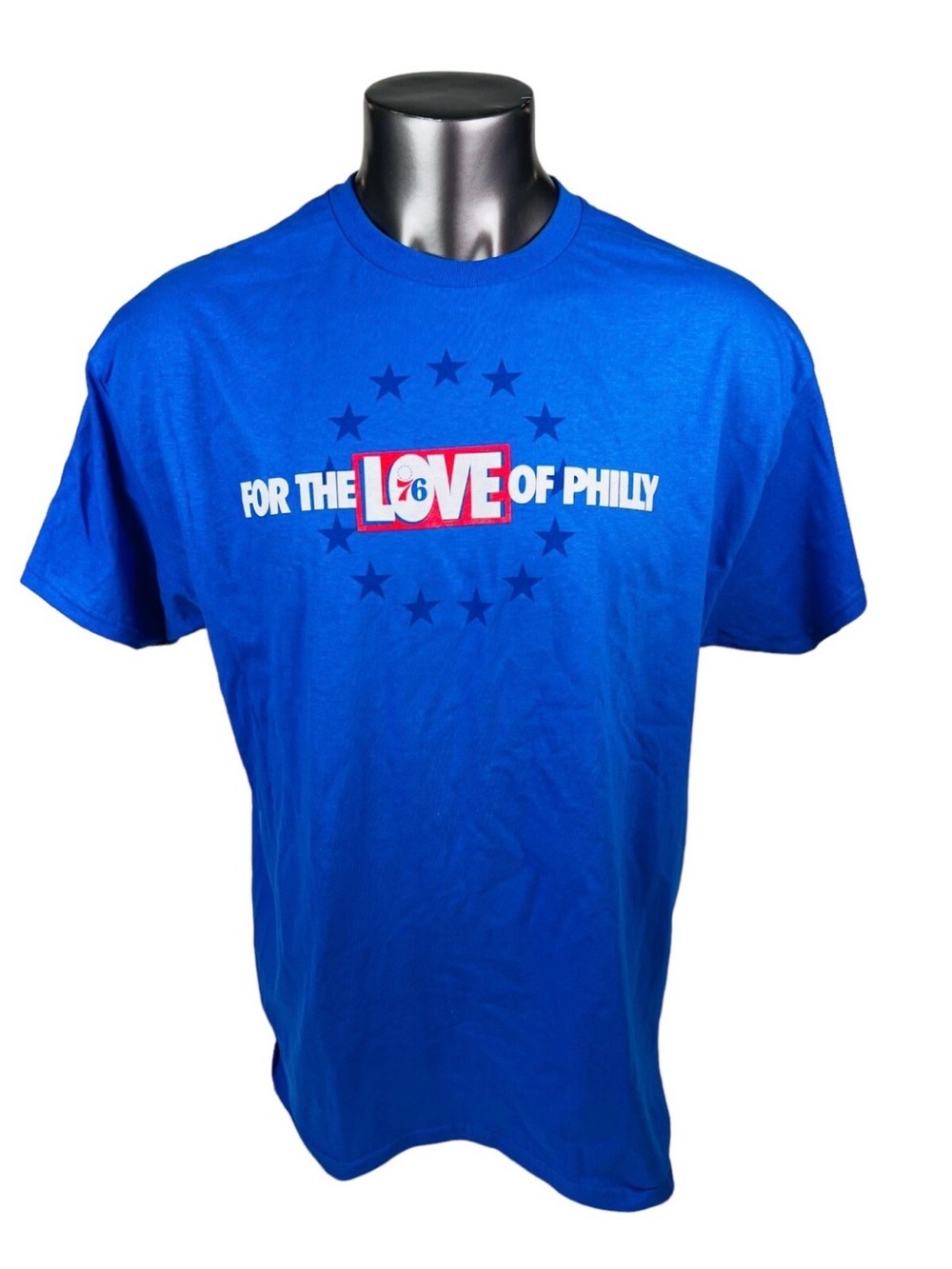 Philadelphia 76ers "For The Love Of Philly" Royal Blue Graphic Tee - XL